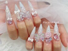 ピオミエルネイル 新宿(pio miel nail)/アイスブルー×バタフライネイル