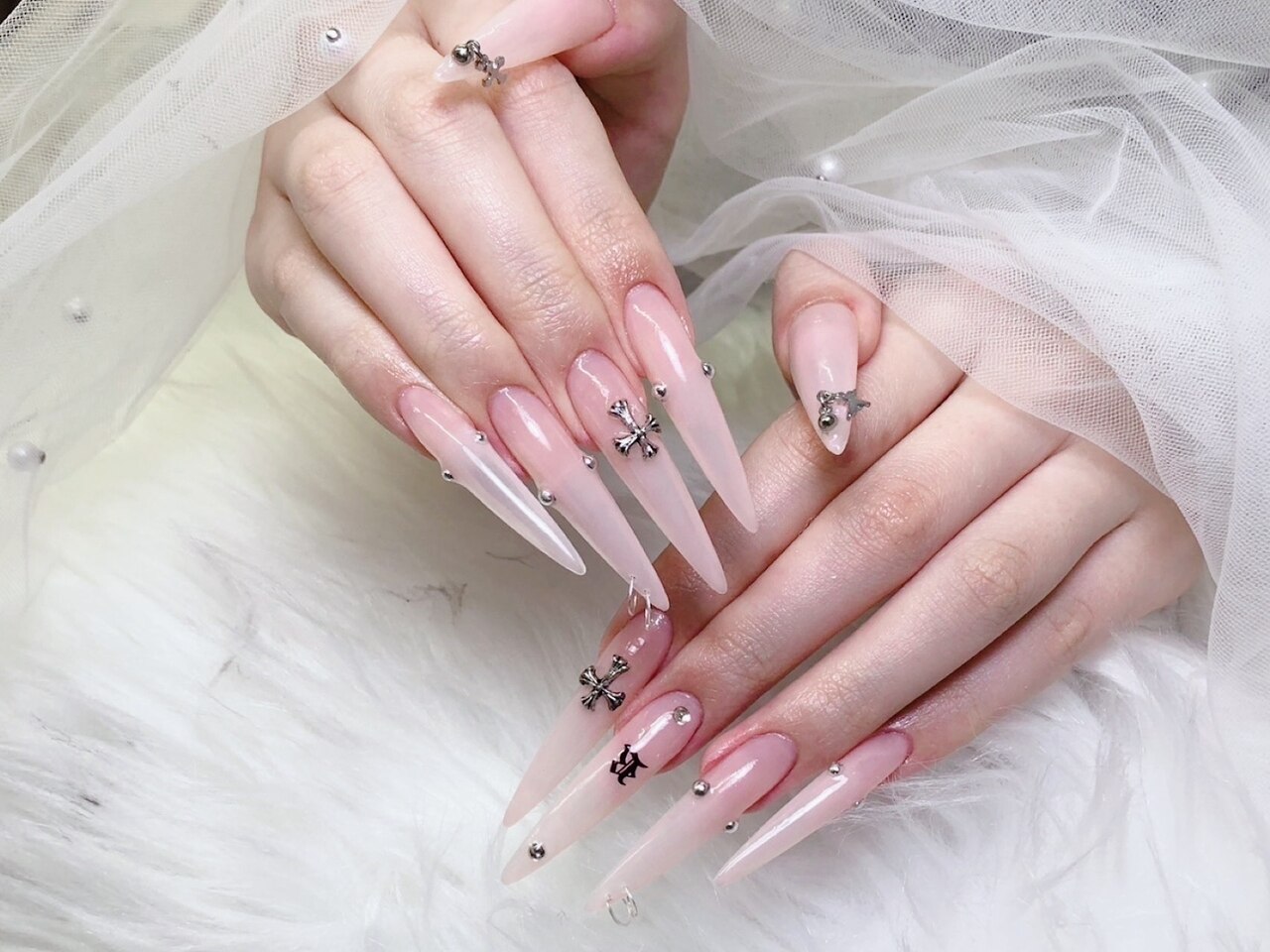 チップ長さだしデザイン：PG014051901｜ラッキーネイル(lucky nail)の