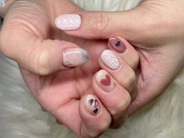 ニットネイル/ハート/ガーリー