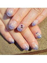 サヴァ アイラッシュアンドネイル(sava)/【海風ラメグラ×ワンポイント】