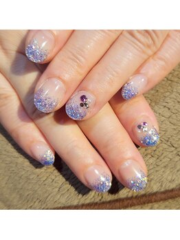 【海風ラメグラ×ワンポイント】