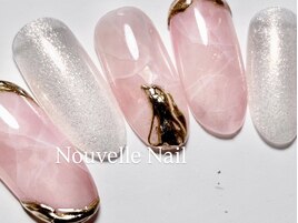 大理石　ローズクォーツネイル