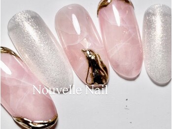 大理石　ローズクォーツネイル
