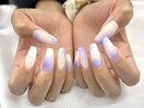 パープルニュアンスまっとネイル