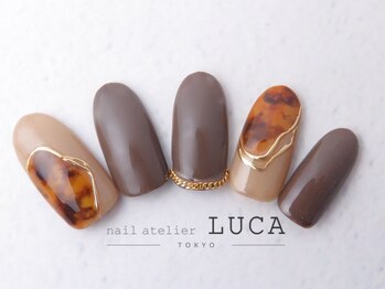 ネイルアトリエルカ(nail atelier LUCA)/W-248 ミラー×べっ甲ネイル