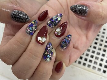 ディーネイル 四条烏丸(D-nail)/【春井】シェル×ボルドー