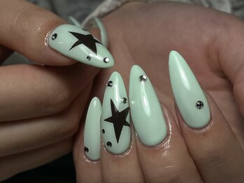チョコミントネイル