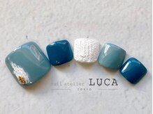 ネイルアトリエルカ(nail atelier LUCA)/W-531 グリーンニュアンスネイル