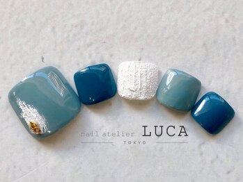 ネイルアトリエルカ(nail atelier LUCA)/W-531 グリーンニュアンスネイル