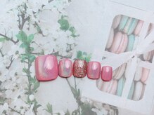 ネイルサロン&スクール ジーナ(GINA)/ピンクオーロラミラー