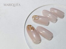 ネイルサロン マリキータ(MARIQUITA)/シアピンク×シェル×ゴールド