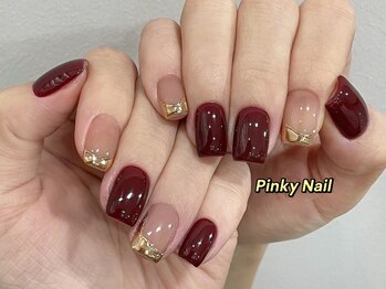 ピンキーネイル(Pinky Nail)/秋ネイル