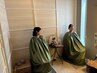【ペア漢方よもぎ蒸し45分】クレイ足湯＋買えない無農薬酵素ドリンク付き