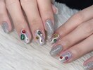宝石ネイル
