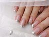 女性らしさがUP♪美フォルムガラスフレンチネイル 【銀座/パラジェル】