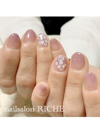 大人フラワーネイル