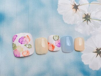 ネイルサロン&スクール ジーナ(GINA)/たらし込み風５月ネイル