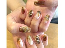 クラル 平塚店(CURAR)/カフェラテデザインネイル