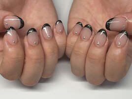 ラメフレンチ/シンプル/西新宿