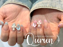 クルン 大阪 御幣島(Qurun)/レオパード×フレンチネイル