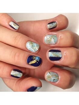 アイラッシュアンドネイル専門店 クラル(CURAR)/ターコイズネイル¥7980