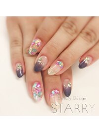 シェル　キラキラ　グラデ