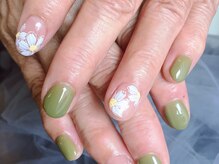 ネイルサロン リン(Lin)/コスモスアート　お花ネイル