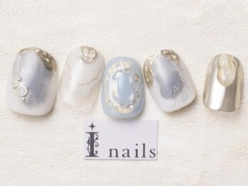 アイネイルズ 池袋店(I-nails)/くすみブルーニュアンス