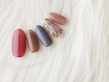 ツイード大人上品ネイル