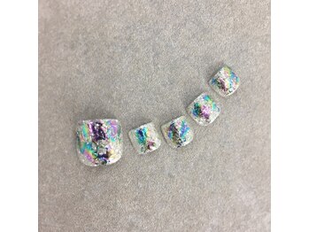 プライズアイリス アイラッシュ 池袋東口店(prize Iris eyelash)/ラメホロフットネイル