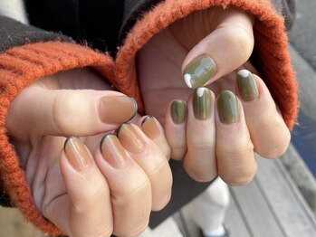 ネイルアルケー(Nail ARCHE)/くすみカラーネイル