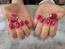 エーケーネイル(AKnail)/ミラーフレンチ／定額Ｍコース