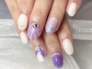 パープル人魚のしっぽネイル！