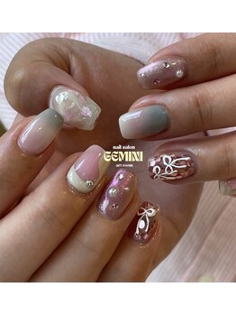 ジェミニ(GEMINI)/pink nuance nail