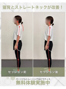 リベース(REBASE)/１回のレッスンでの姿勢の変化