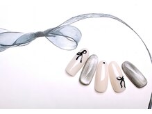 ネイルサロン&スクール ジーナ(GINA)/大人可愛いリボンネイル