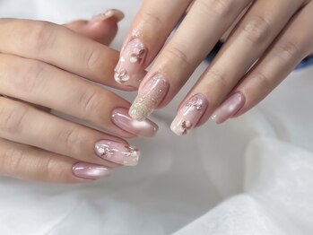 ニュアンスフラワーネイル