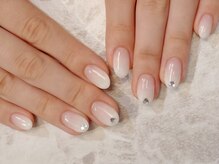 ラルネイル 大宮(Lull. nail)/＃白グラ＃ハートホロ