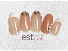 エストラッシュアンドネイル 銀座店(est lash&nail)/ツイードフレンチネイル