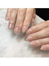 ララネイル(lala nail)/ワンカラー＋ストーン