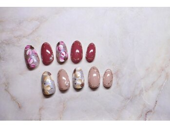 ネイルサロン ブリオン(Nail Salon Bullion)/グラデーションフラワーネイル