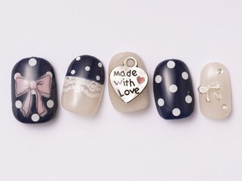 アイ ネイルズ 天神店(I nails)/らくがきリボン　￥7500