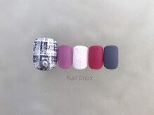 ネイル ドゥ 岡山駅前店(Nail Doux)/ニットチェックネイル