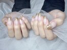 ラメグラデーション ゴールド