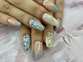 【春井】ブルー×ツイード