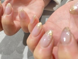 チーク＋ラメがけ