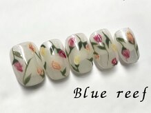 ネイルアンドまつげエクステ ブルーリーフ 四谷三丁目店(Blue Reef)/ミラーチューリップネイル