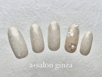 エープラスサロン ギンザ(a+salon ginza)/桜×ラメネイル
