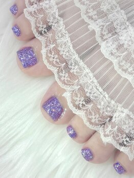 ファラウェイネイル(Faraway nail)/キラキラフットネイル☆