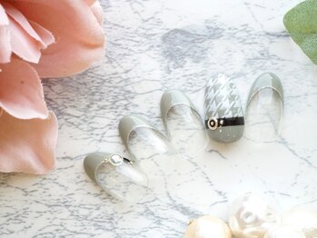 ルシェルアイ/チェック千鳥格子☆くすみカラー